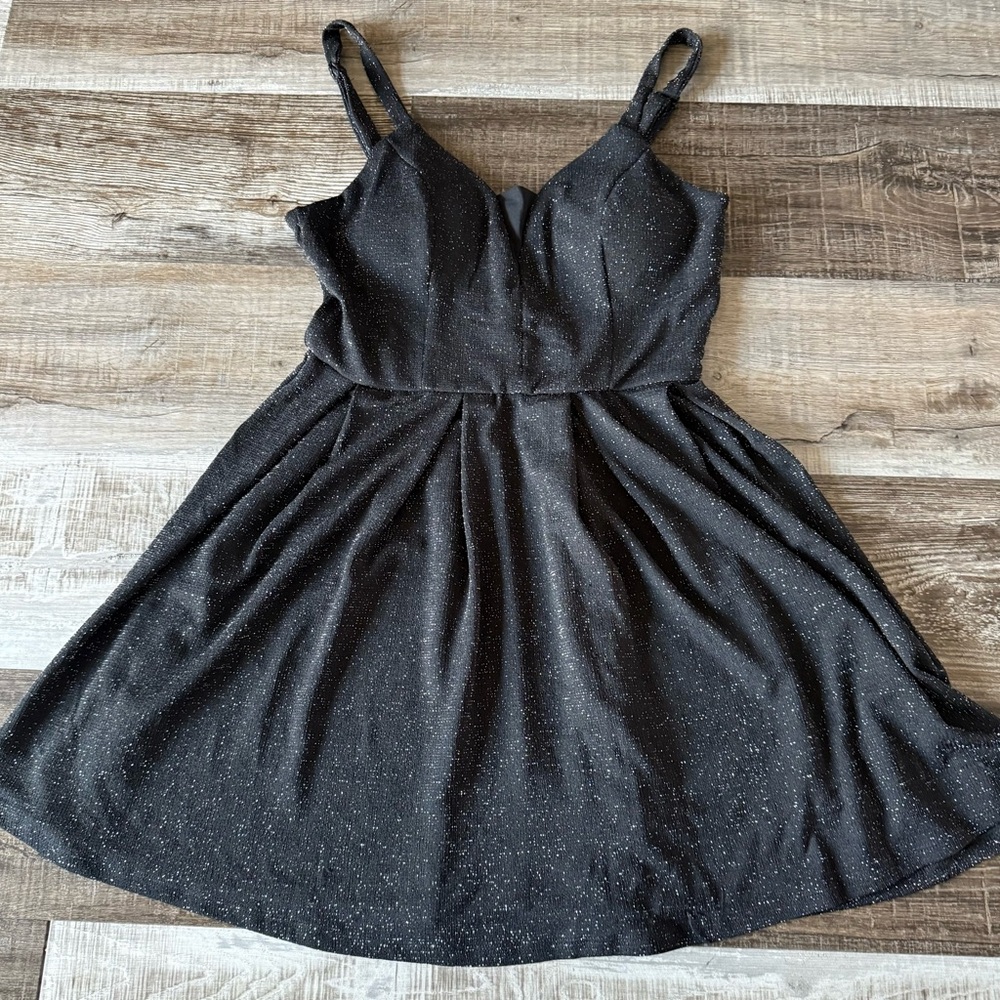 Lily Rose Gray Pleated Sundress Sleeveless